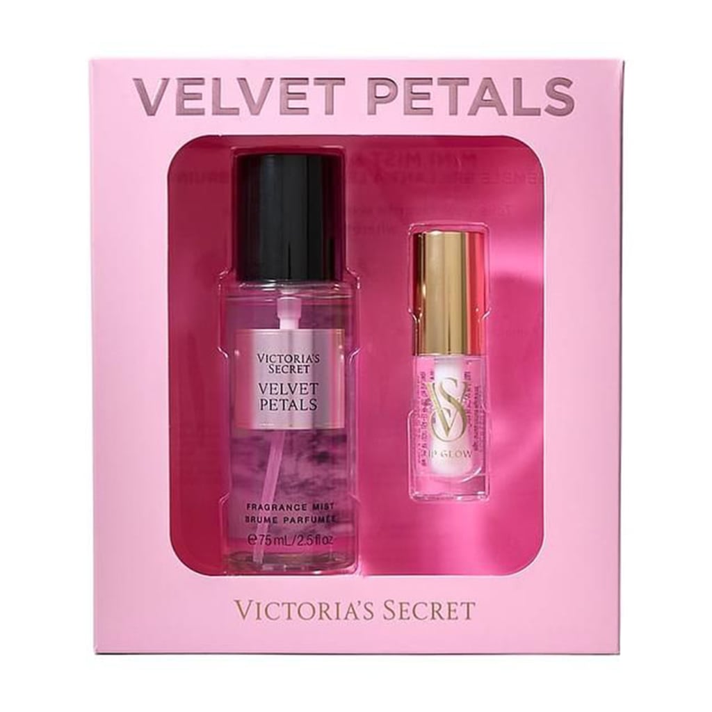 Подарунковий набір жіночий Victoria's Secret Velvet Petals Gift Set (міст для тіла, 75 мл + олія для губ, 3.2 г)